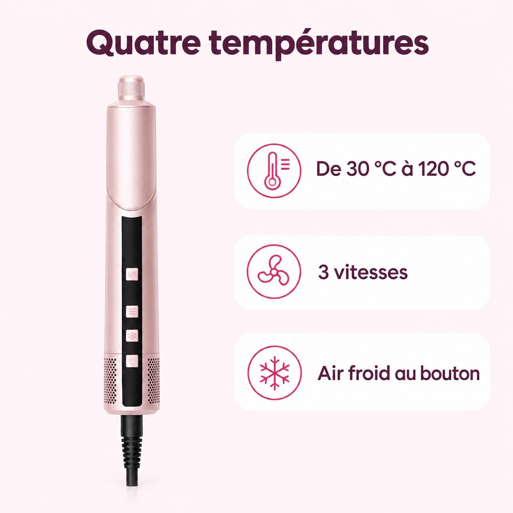 AirStyler 8 en 1 pliable : caractéristiques