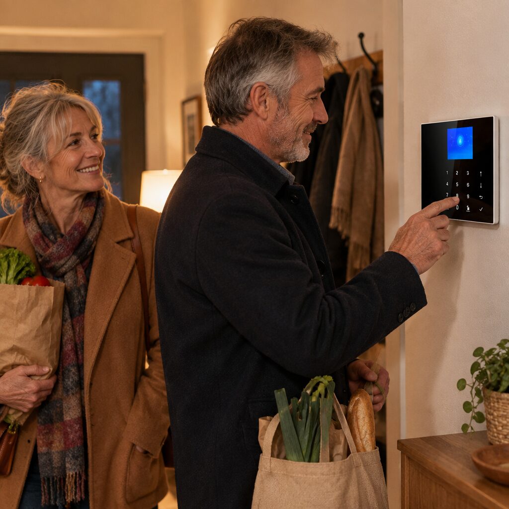 Kit alarme Wi-Fi et 4G en utilisation