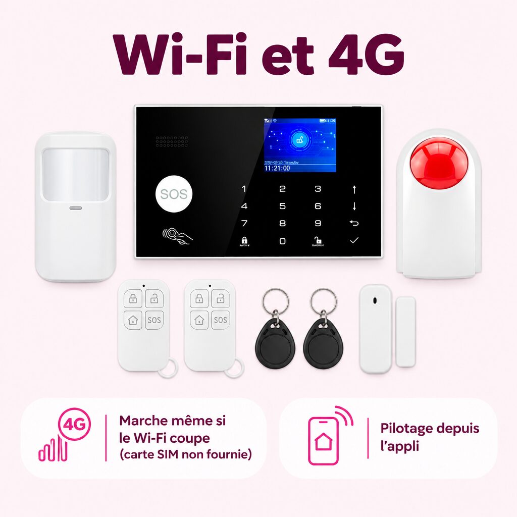 Kit alarme Wi-Fi et 4G : caractéristiques