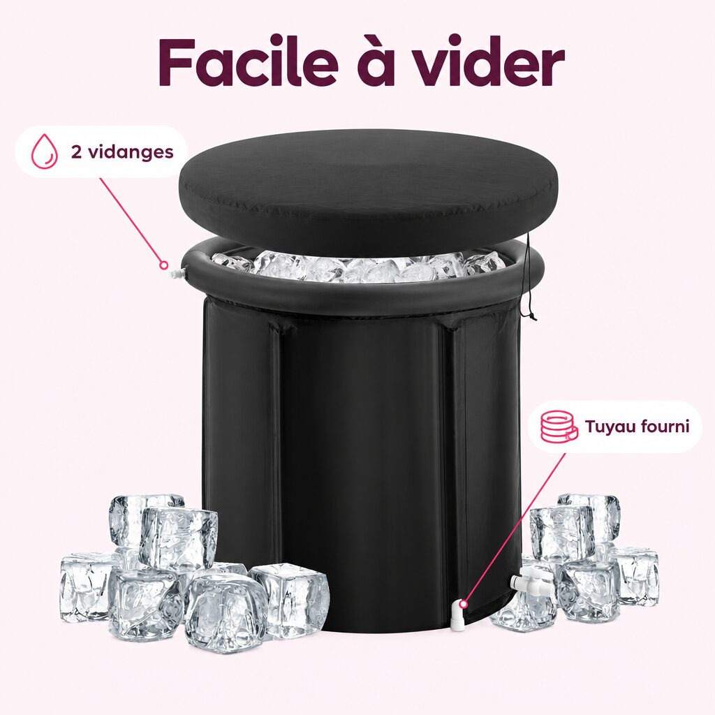 Bain glacé pliable : caractéristiques