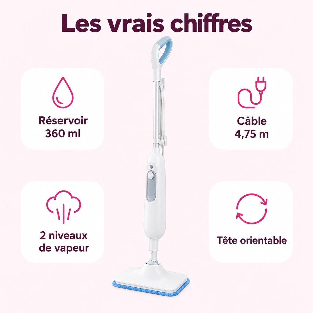 Balai vapeur 6 en 1 : caractéristiques