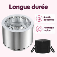 Brasero inox à faible fumée : caractéristiques