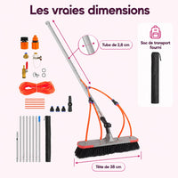 Brosse télescopique à eau 7 m : caractéristiques