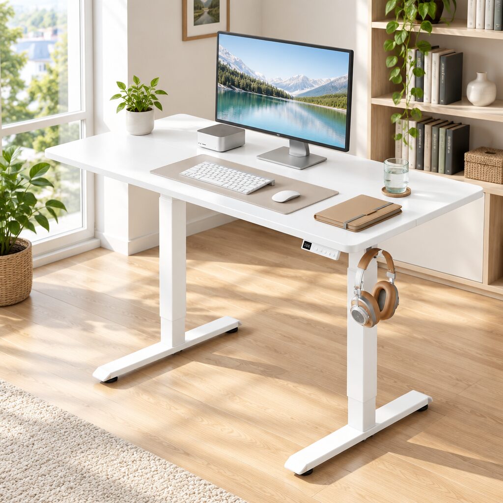 Bureau assis-debout électrique en situation