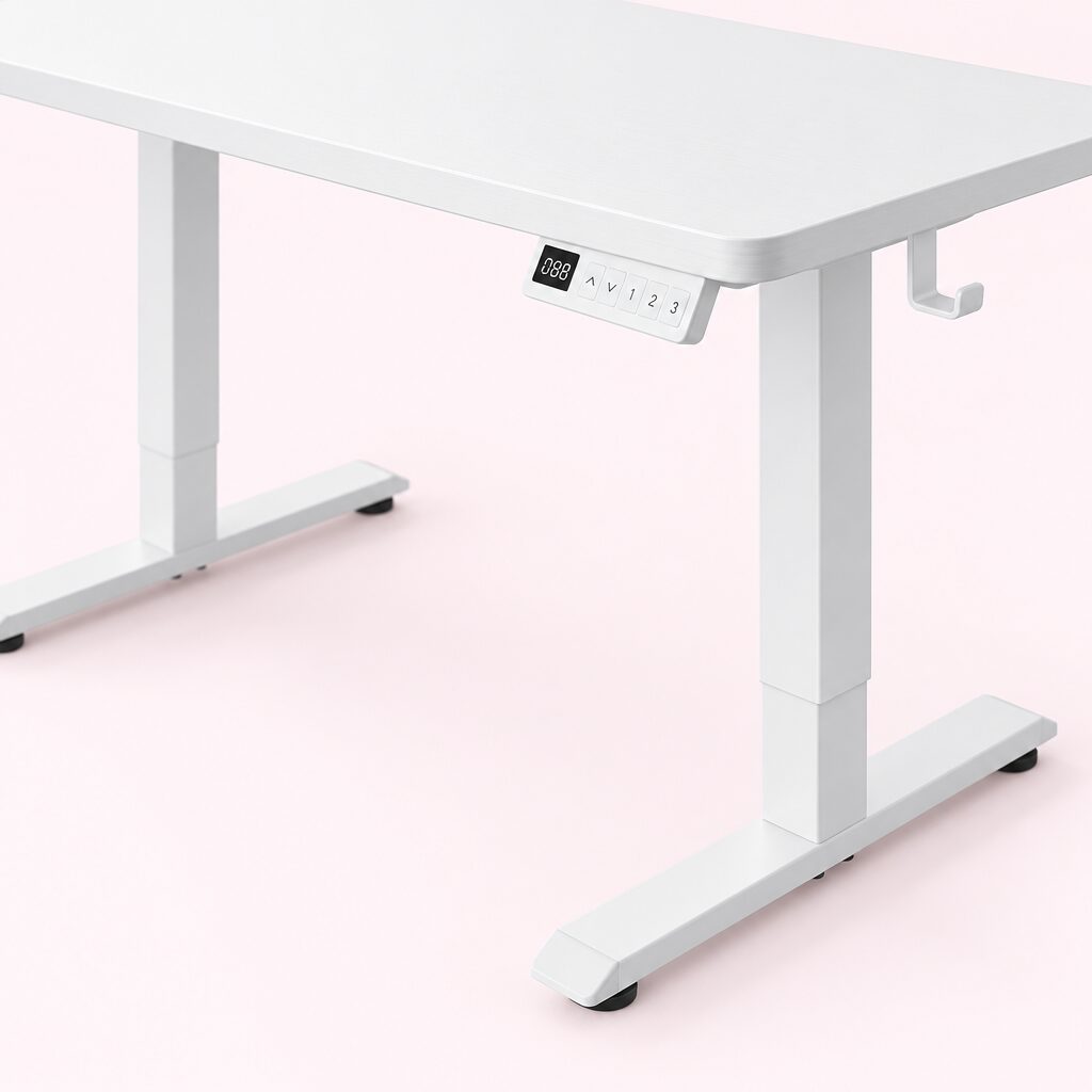 Bureau assis-debout électrique, vue détaillée