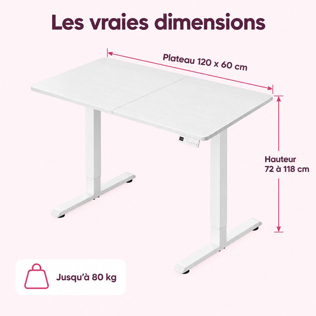 Bureau assis-debout électrique : caractéristiques
