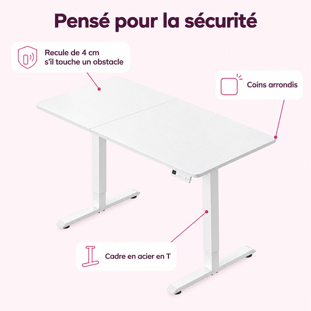 Bureau assis-debout électrique : caractéristiques