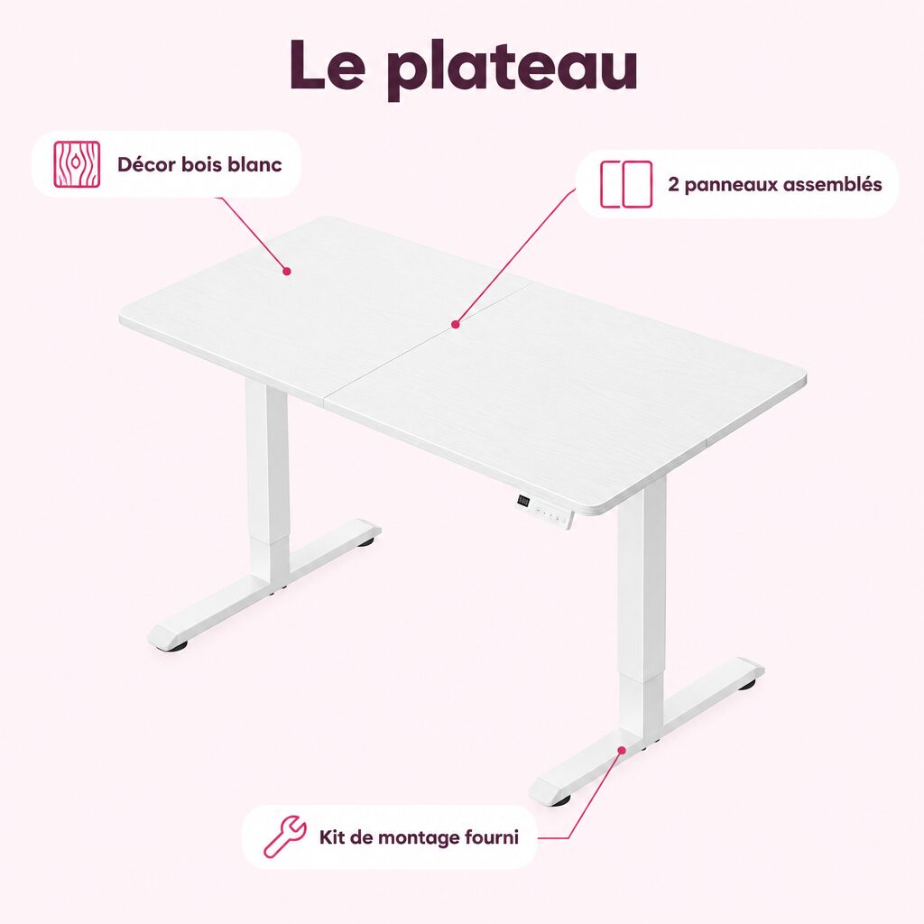 Bureau assis-debout électrique : caractéristiques