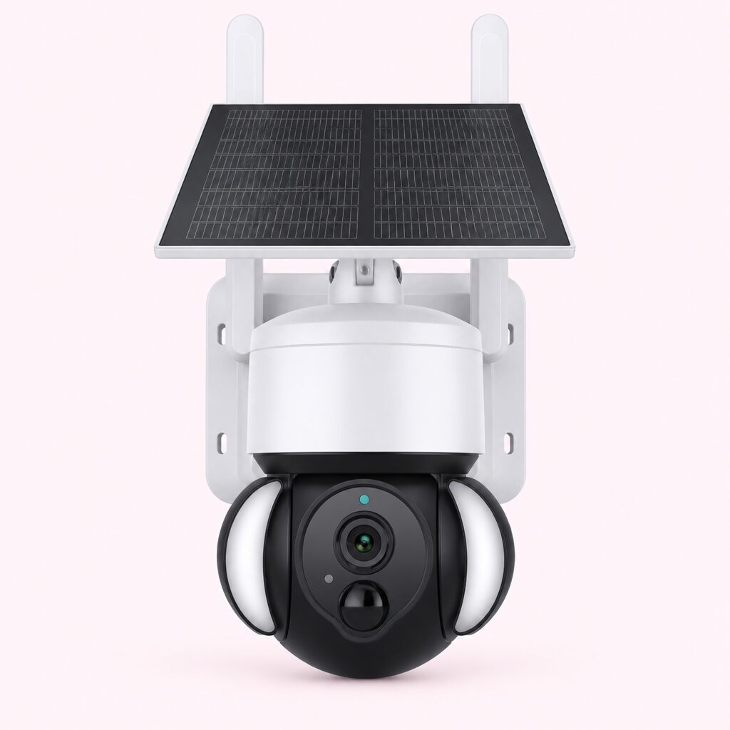 Caméra solaire Wi-Fi, vue détaillée