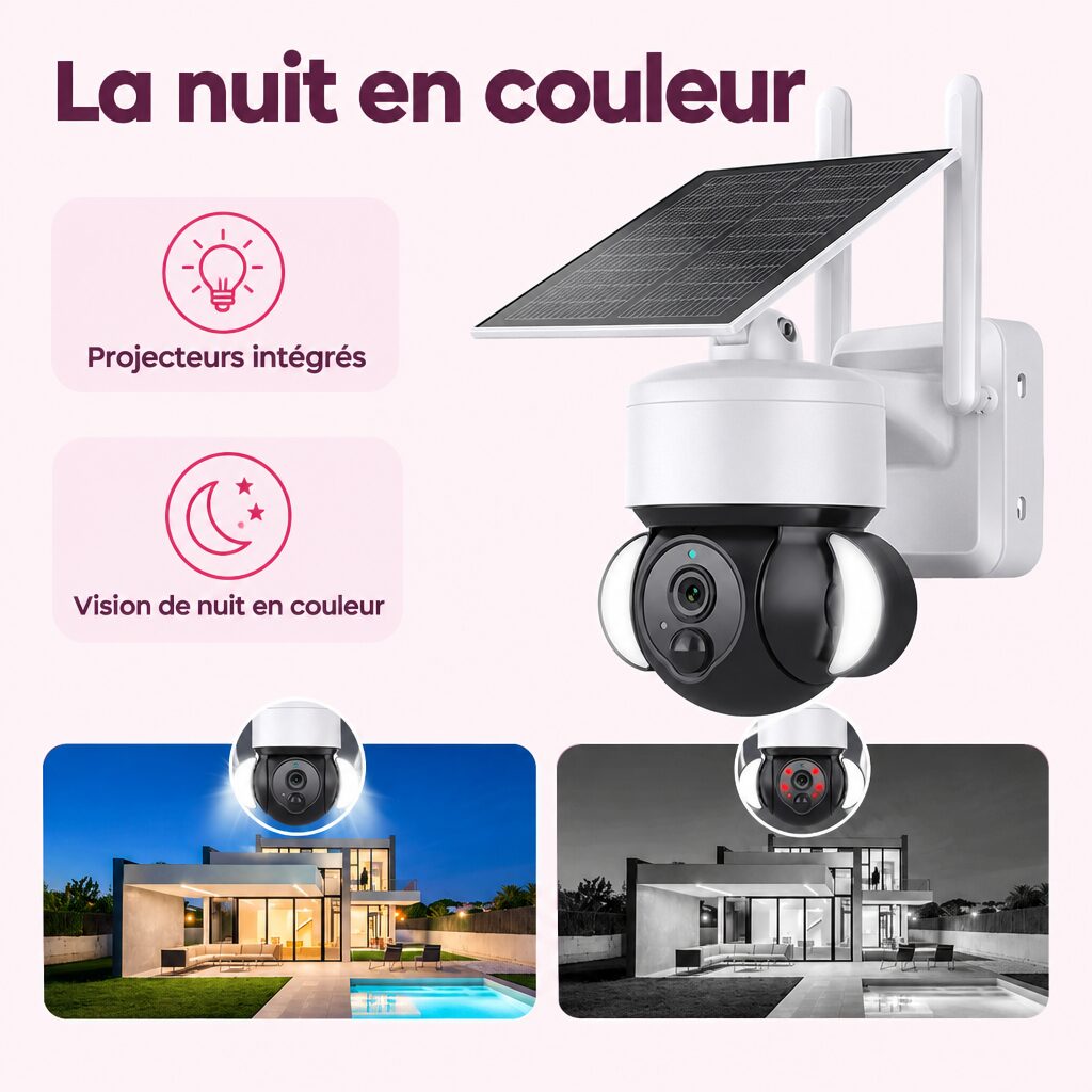 Caméra solaire Wi-Fi : caractéristiques