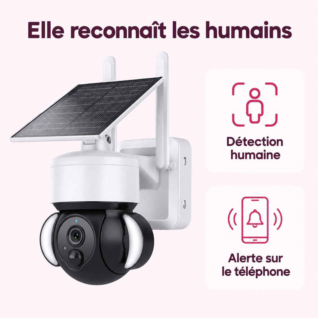 Caméra solaire Wi-Fi : caractéristiques
