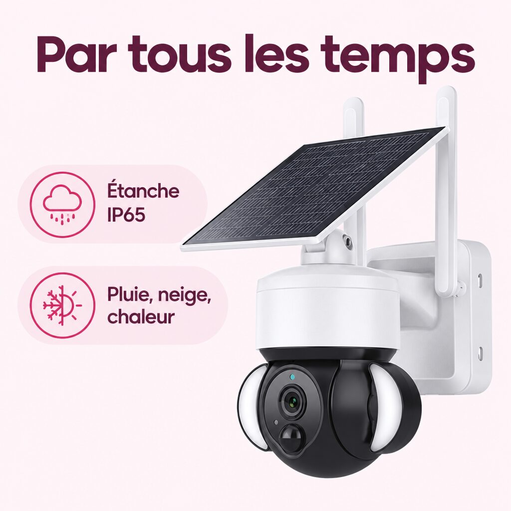 Caméra solaire Wi-Fi : caractéristiques