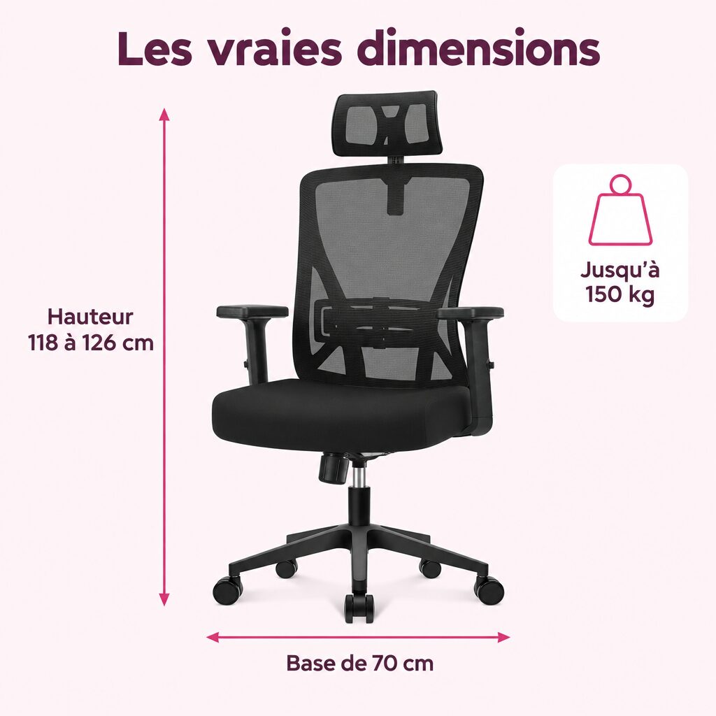 Chaise de bureau ergonomique : caractéristiques