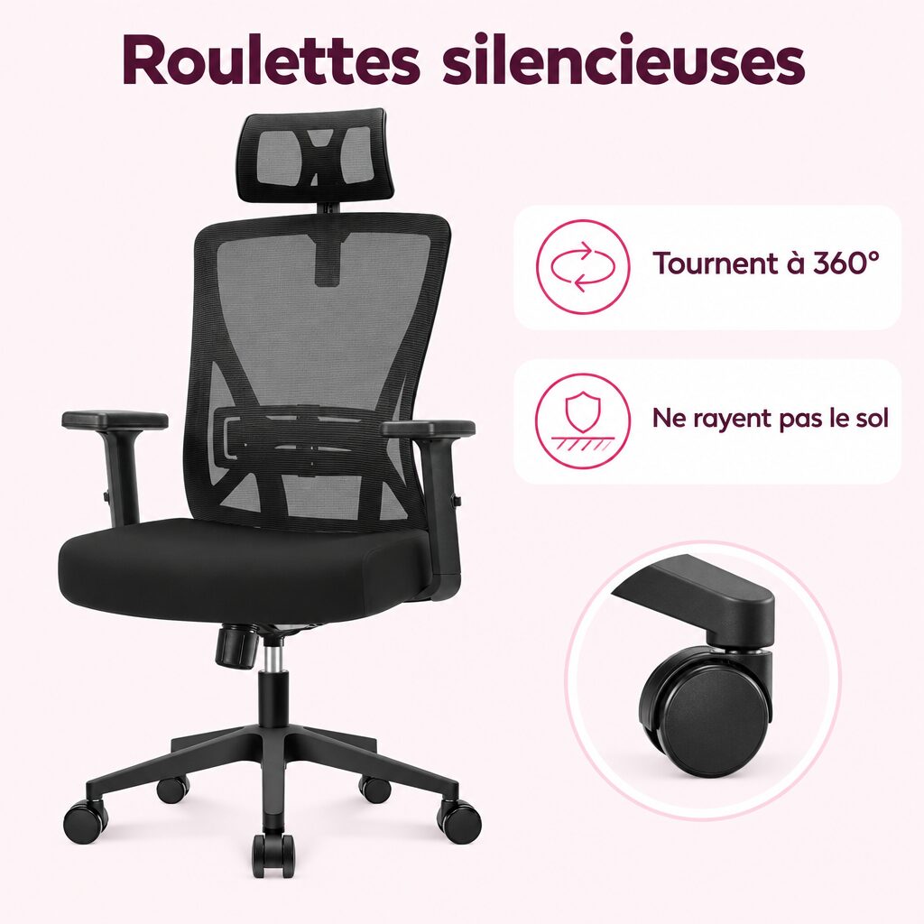 Chaise de bureau ergonomique : caractéristiques