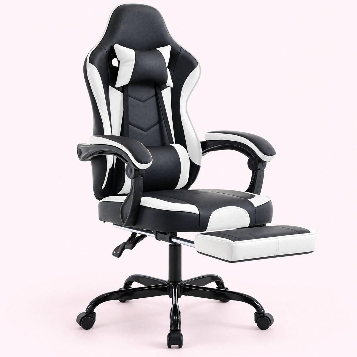 Chaise gaming avec repose-pieds