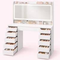 Coiffeuse à miroir lumineux, vue détaillée