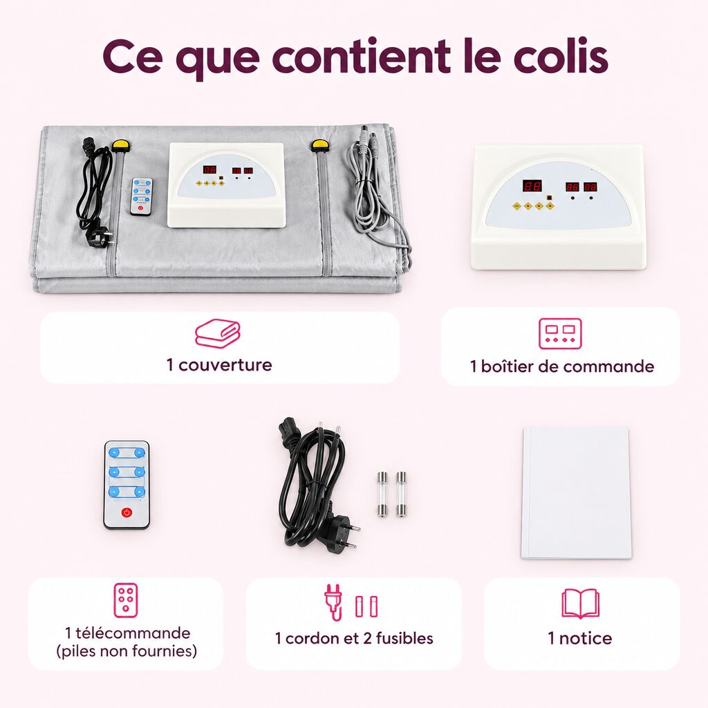 Couverture sauna infrarouge : caractéristiques