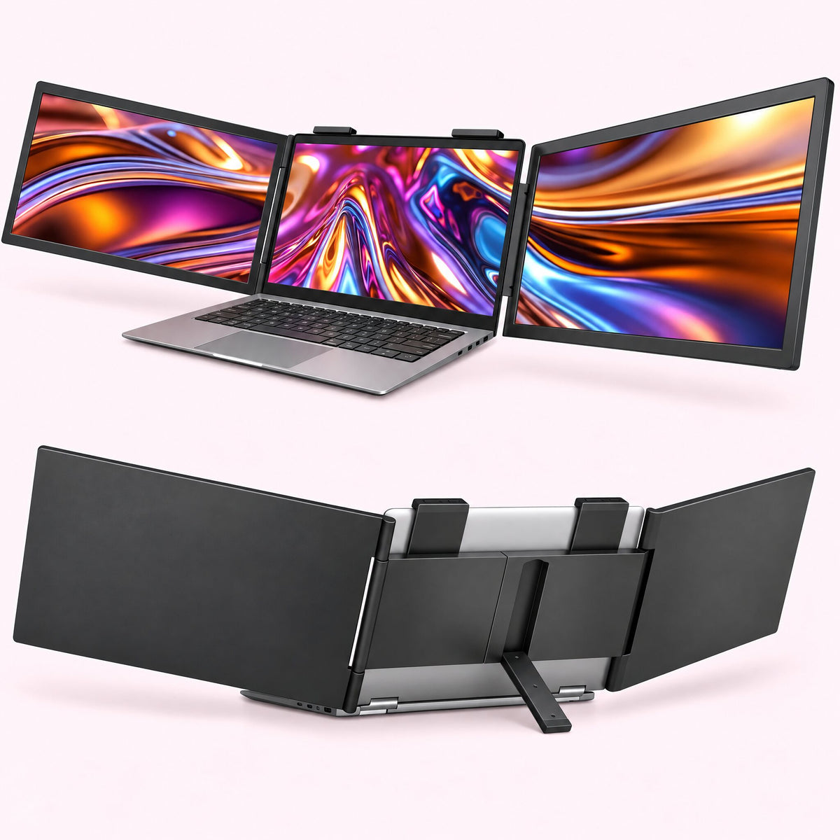 Écran triple pour portable