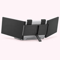 Écran triple pour portable, vue détaillée
