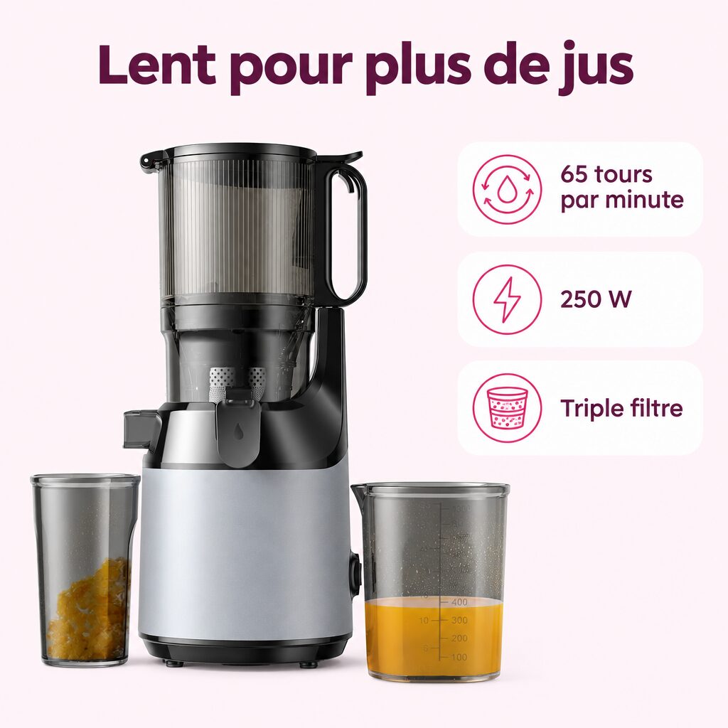 Extracteur de jus vertical : caractéristiques
