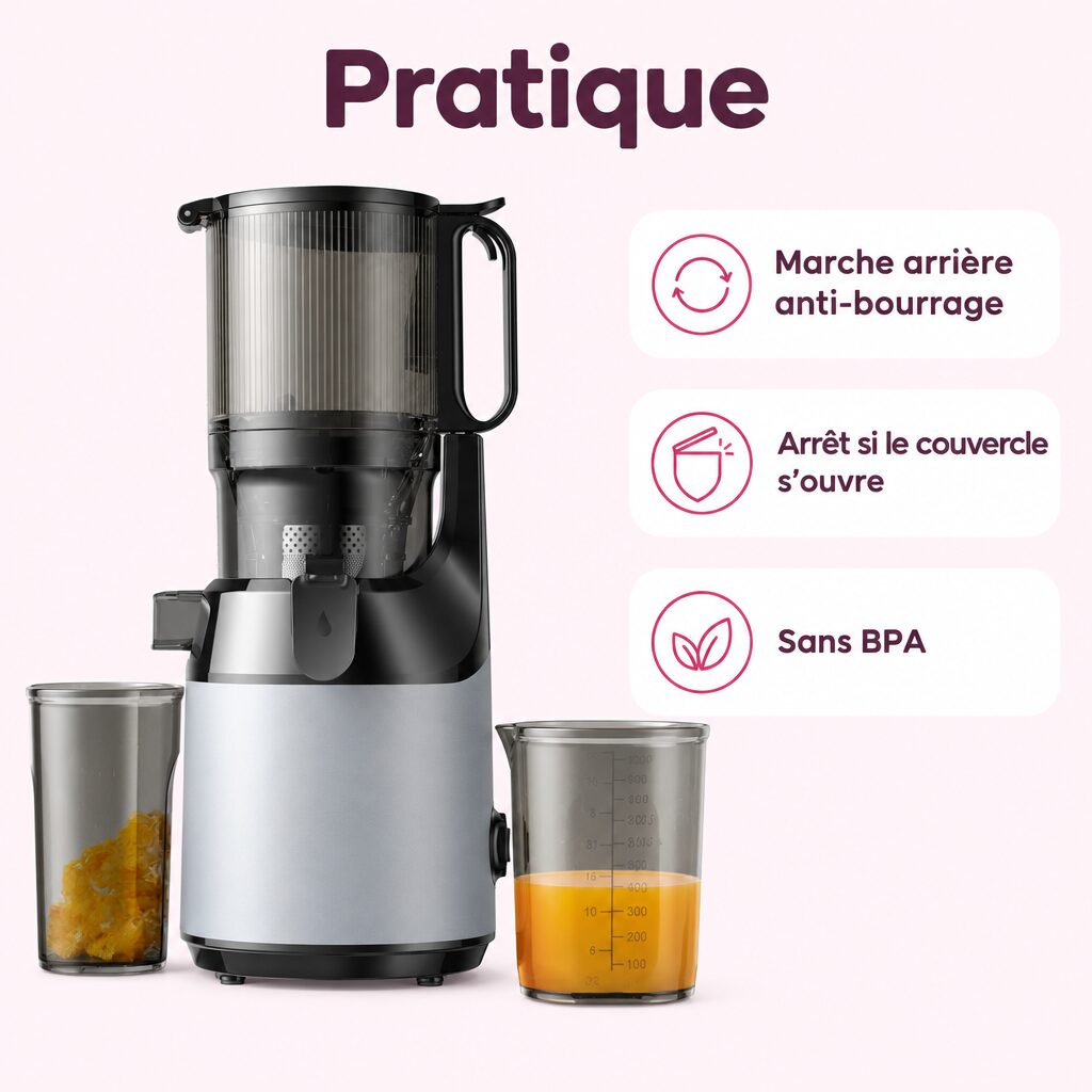 Extracteur de jus vertical : caractéristiques