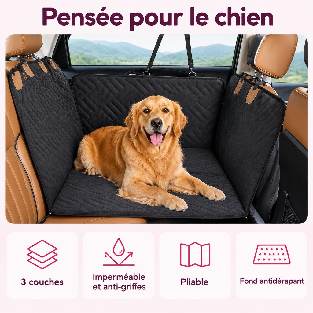 Housse de voiture pour chien : caractéristiques