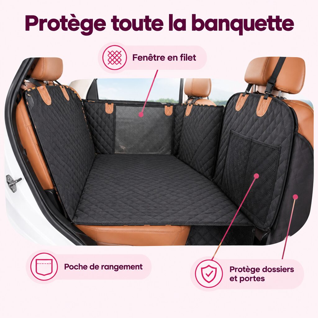 Housse de voiture pour chien : caractéristiques