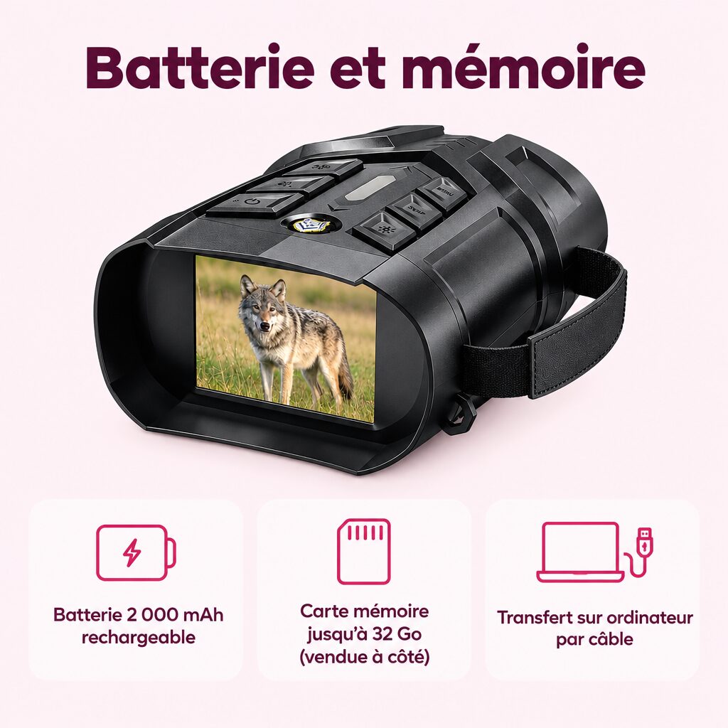 Jumelles de vision nocturne : caractéristiques
