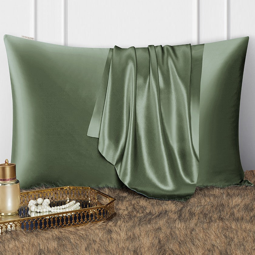 Kit de nuit en soie, vert sauge