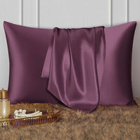 Kit de nuit en soie, prune