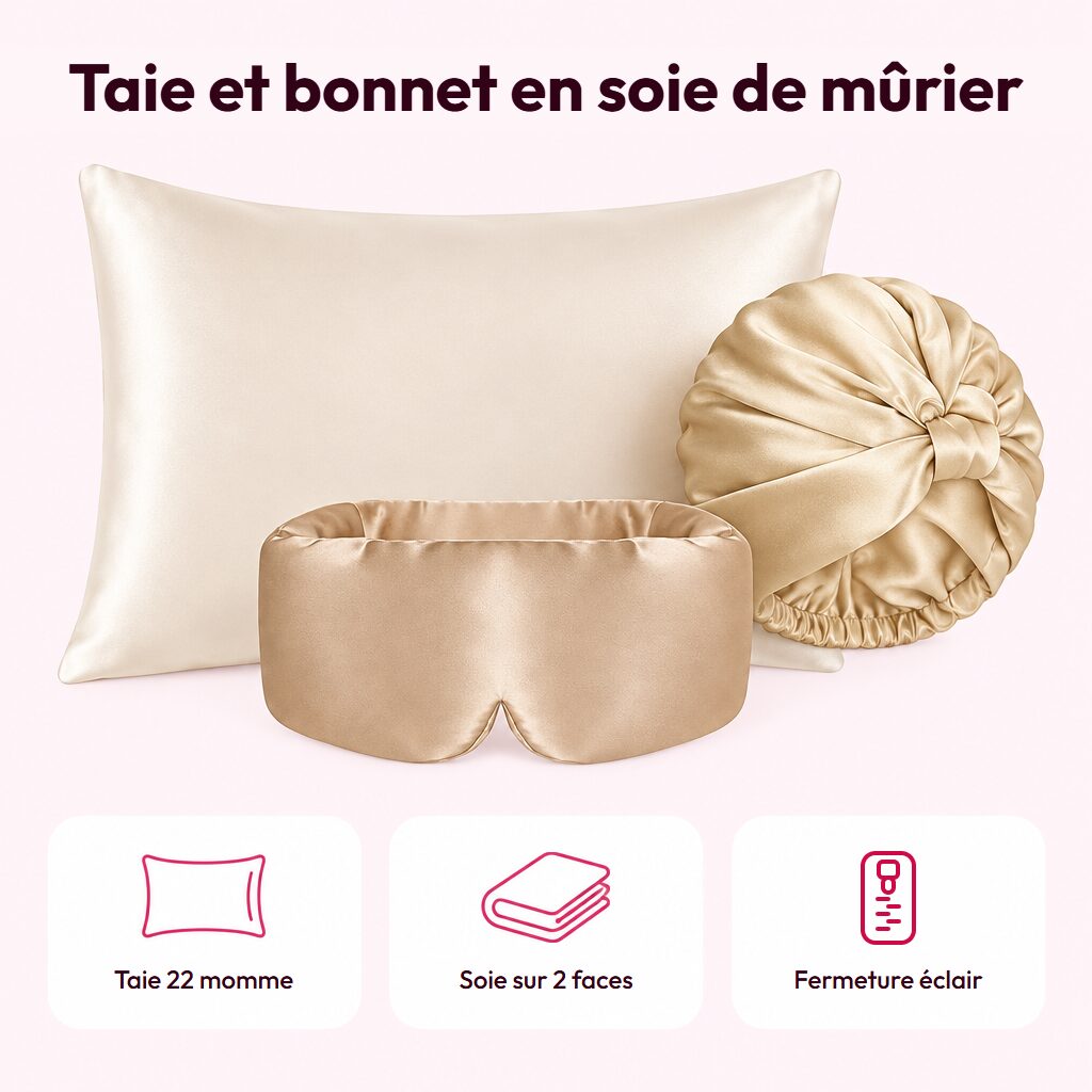 Kit de nuit en soie : caractéristiques