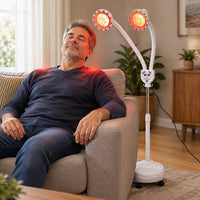 Lampe infrarouge double tête en utilisation