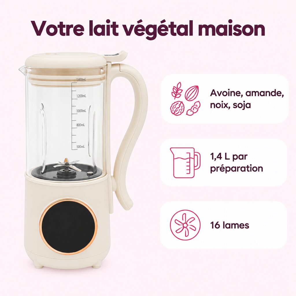 Machine à lait végétal : caractéristiques