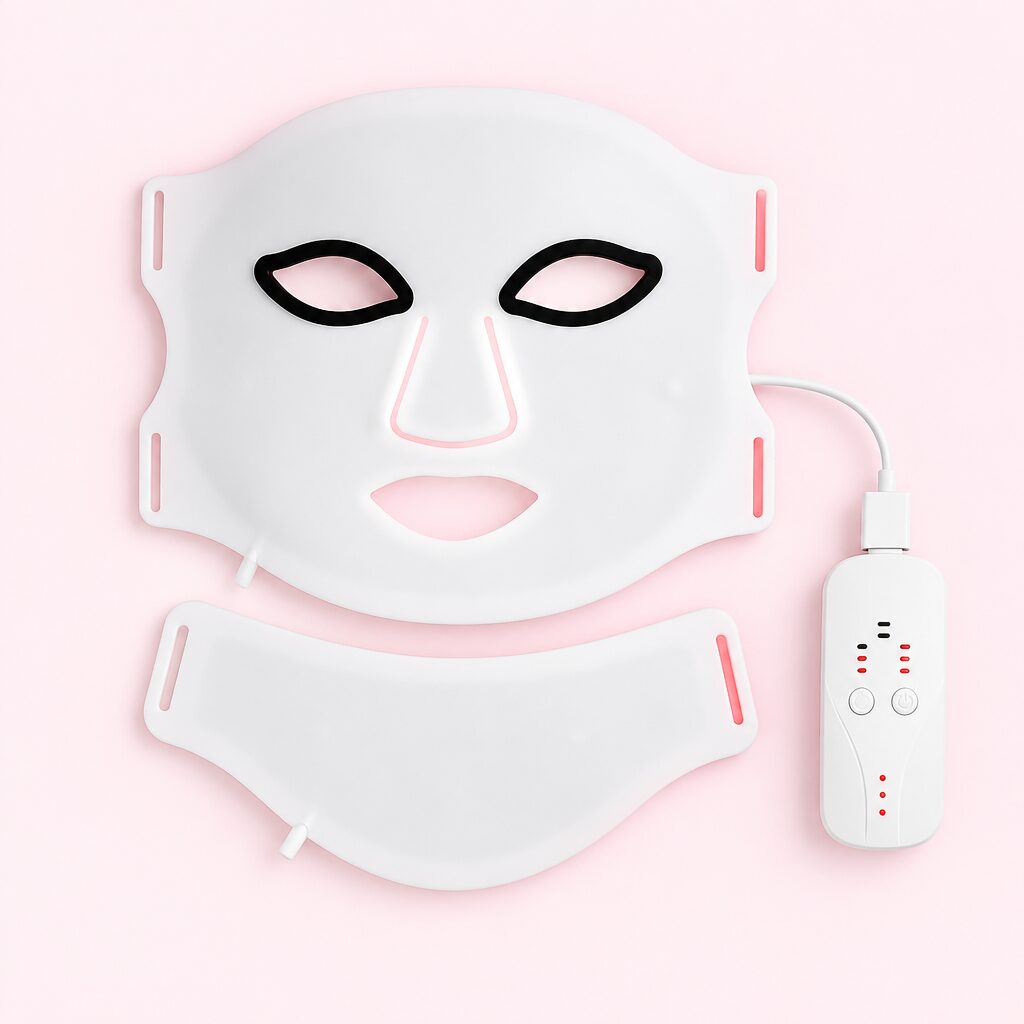 Masque LED visage et cou, vue détaillée