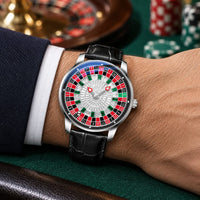 Montre à cadran roulette en situation