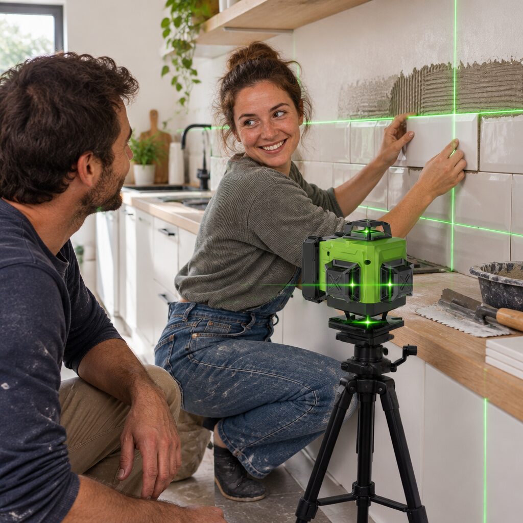 Niveau laser 16 lignes en utilisation