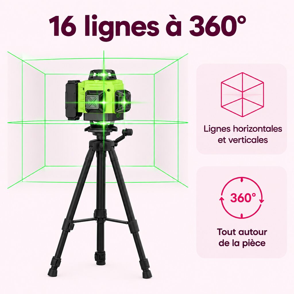 Niveau laser 16 lignes : caractéristiques