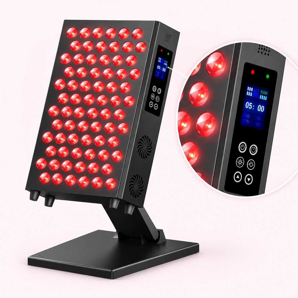 Panneau de lumière rouge, vue détaillée