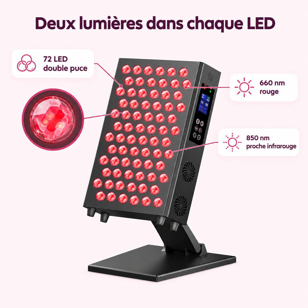 Panneau de lumière rouge : caractéristiques
