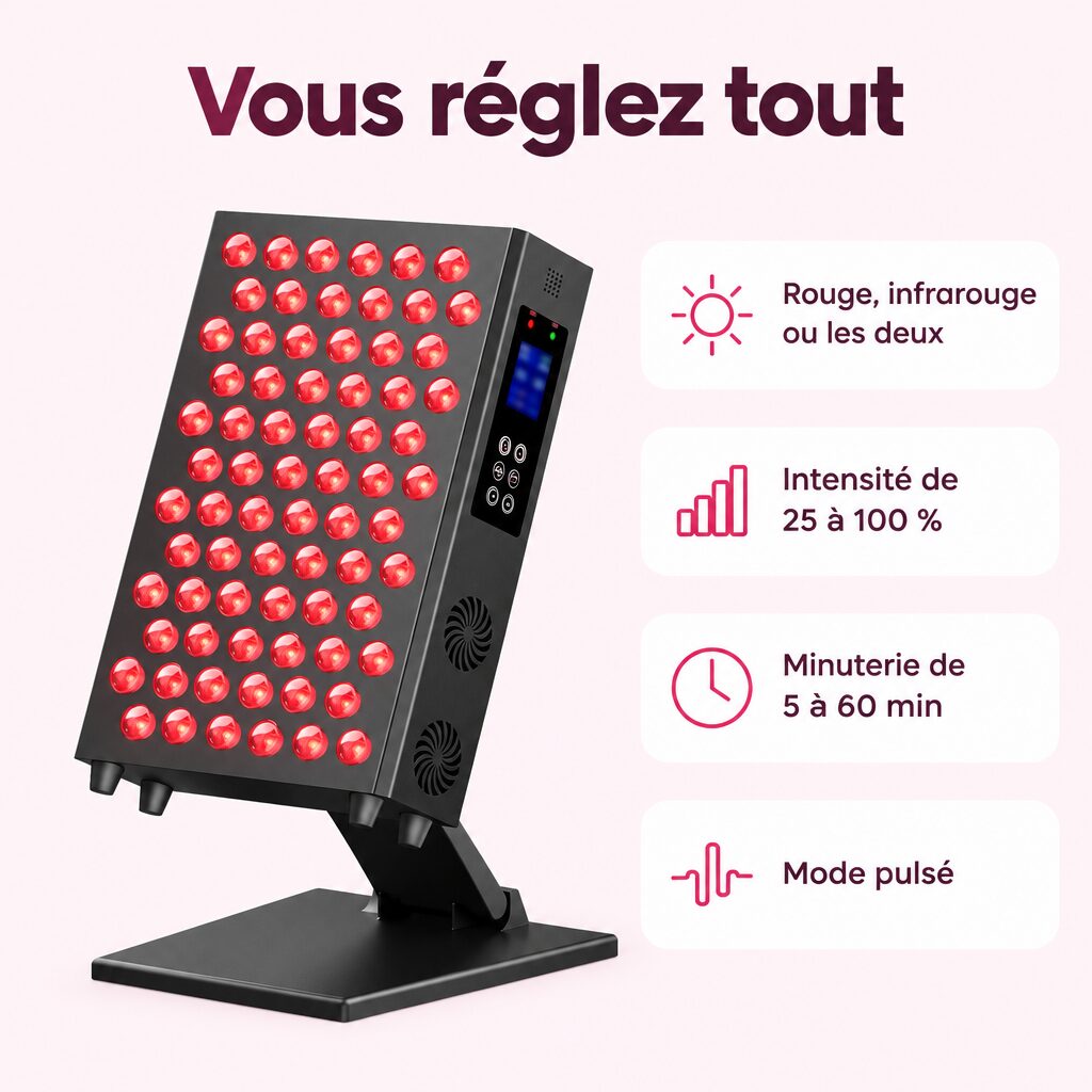 Panneau de lumière rouge : caractéristiques
