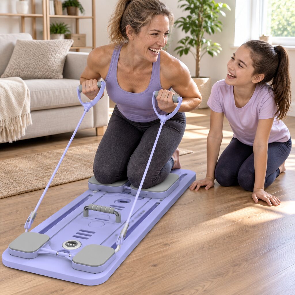 Planche de Pilates pliable en utilisation