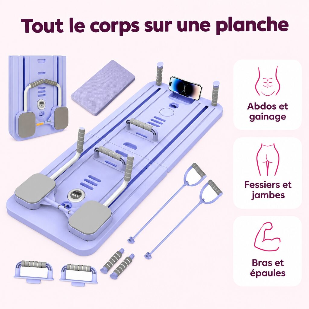 Planche de Pilates pliable : caractéristiques