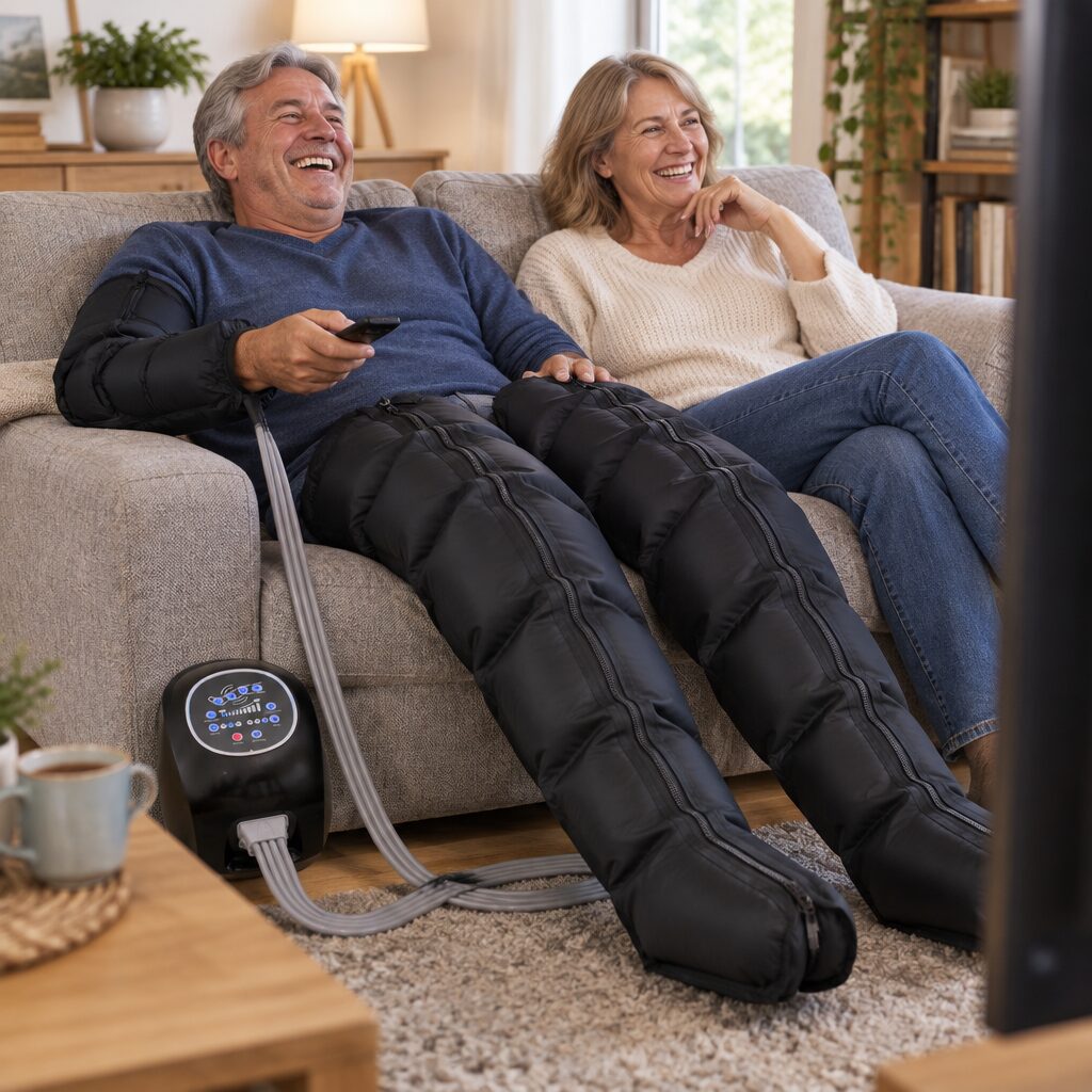 Pressothérapie bras et jambes en utilisation