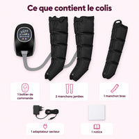 Pressothérapie bras et jambes : caractéristiques