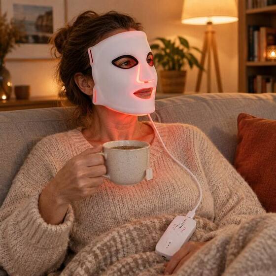 Masque LED visage et cou