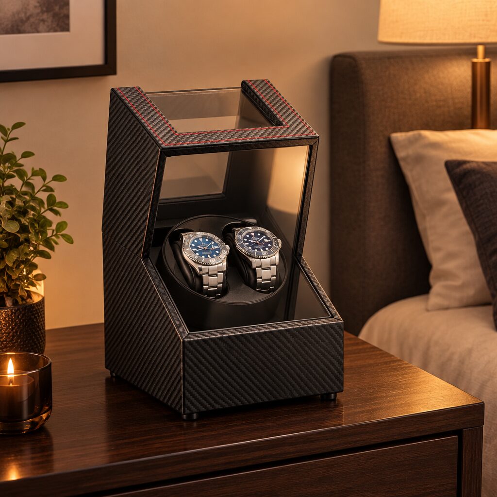 Remontoir pour 2 montres en situation