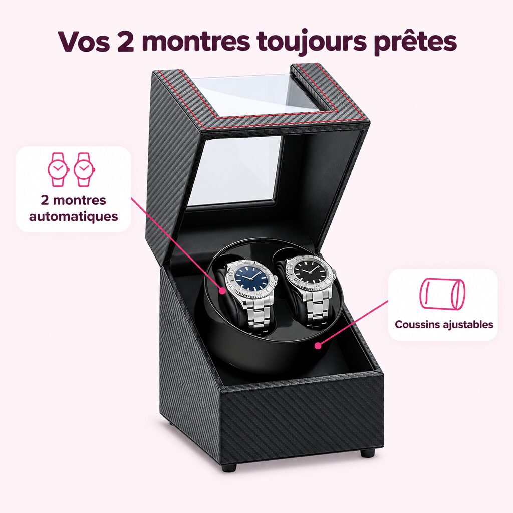 Remontoir pour 2 montres : caractéristiques