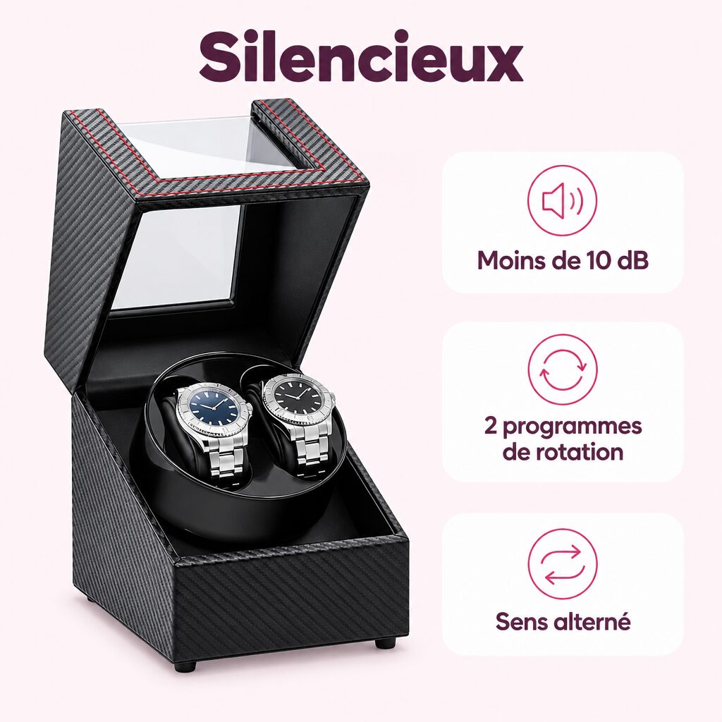 Remontoir pour 2 montres : caractéristiques