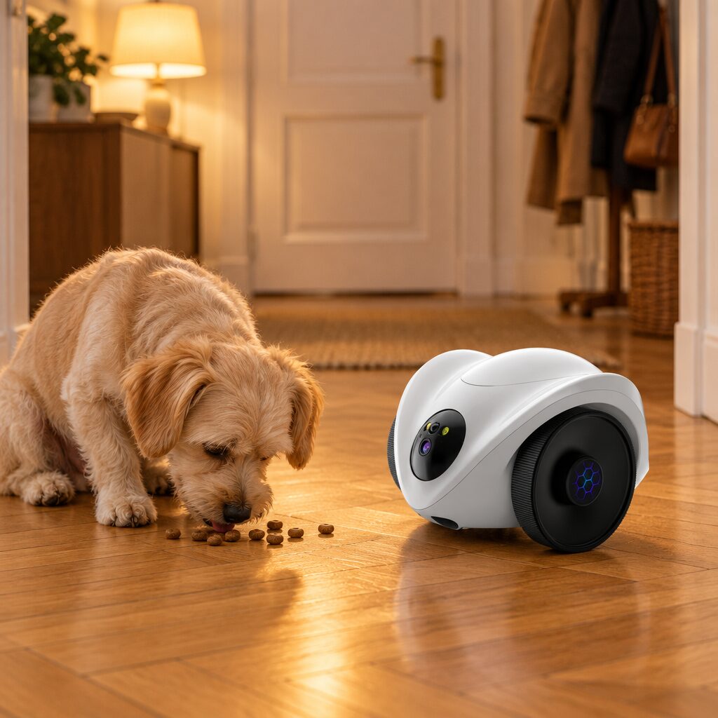 Robot compagnon pour chat en situation