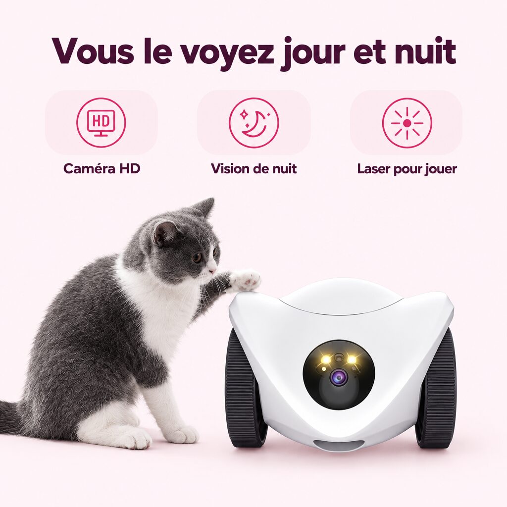 Robot compagnon pour chat : caractéristiques